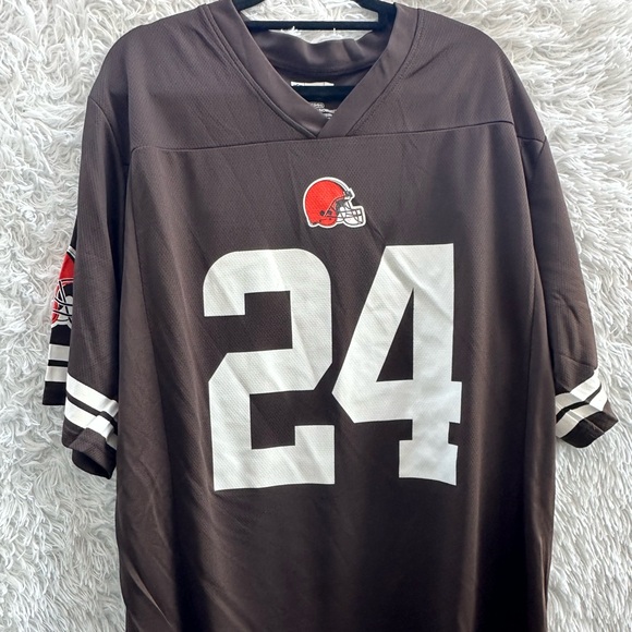 New NFL Brown Football Jersey Chubb Number 24